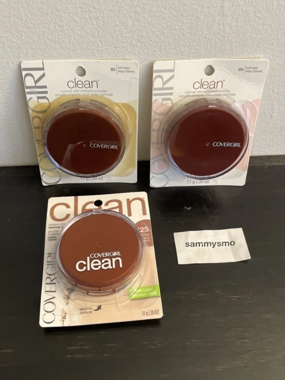 Covergirl Clean Pressed Powder, 125 Buff Beige, With Talc x3